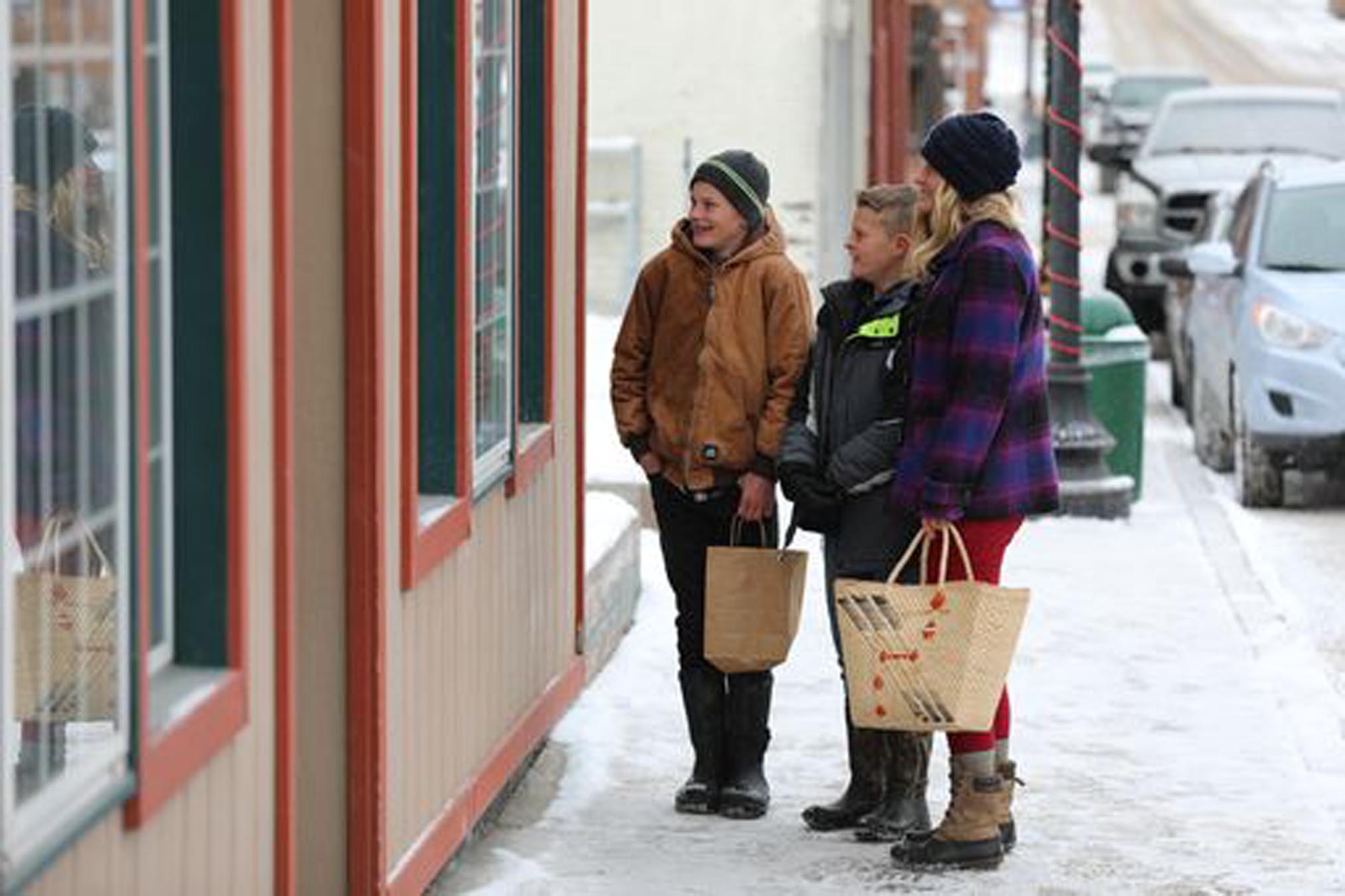 People on street